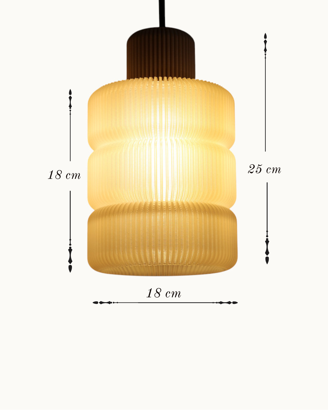 Ribbed Pendant Lamp VERTEX Studio